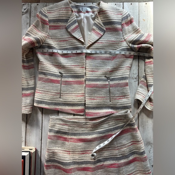 Tahari | textured knit | skirt | blazer | suit | 12 - Picture 9 of 14